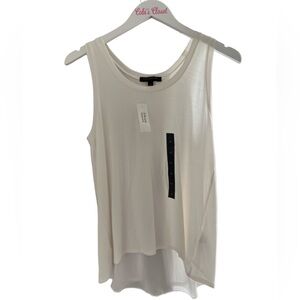 Banana Republic Womens Sleeveless Top, NWT, Size-M, Color-White